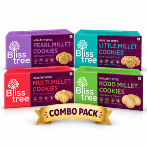 Blisstree Millet Cookies Combo Pack | 4 Varieties